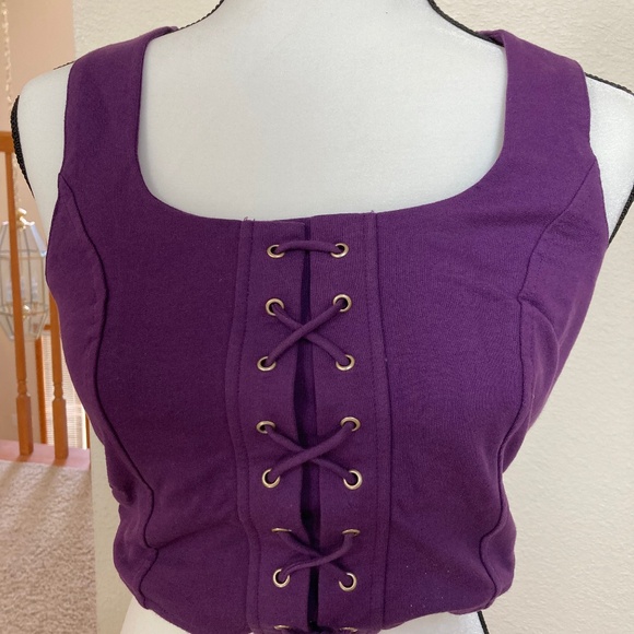 Lace up crop top